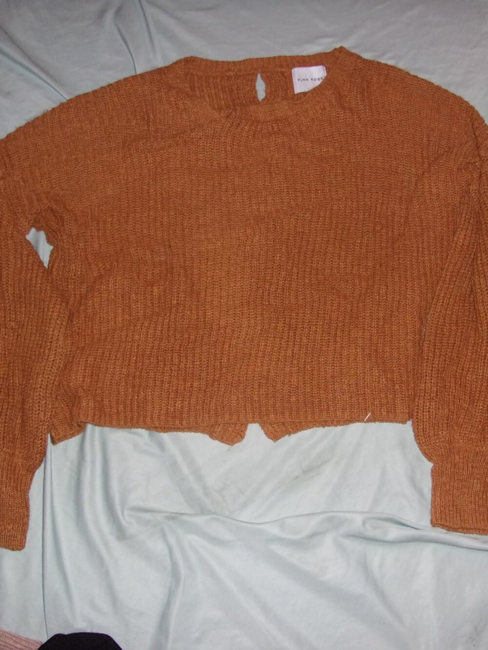 size large womens tan soft knit sweater casual dress